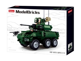 Sluban Model Bricks M38-B0753 Obrnené kolesové bojové vozidlo 6x6
