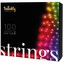 Twinkly Strings Multi-Color chytré žárovky na stromeček 100 ks 8m černý kabel