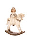 Holčička na houpacím koni, polyresinová dekorace.