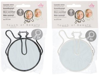 ZRCADLO KOSMETICKÉ 10,7X1,2X11,8CM 2ASS