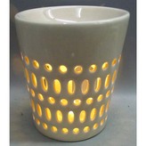 Aroma lampa, porcelánová. Krémová barva.