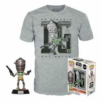 Funko POP! & Tee Box Star Wars The Mandalorian - Child In Satchel M (Exclusive)