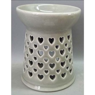 Aróma lampa, porcelánová. Šedivá farba.