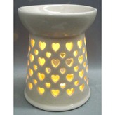 Aroma lampa, porcelánová. Krémová barva.