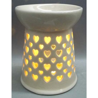 Aroma lampa, porcelánová. Krémová barva.