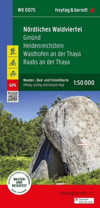 Nördliches Waldviertel, Wander-, Rad- und Freizeitkarte 1:50.000, freytag & berndt, WK 0075