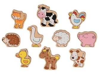 Drevené Zvieratká zo statku 10 ks