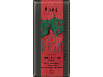 VIVANI Bio hořká čokoláda Chili 100g