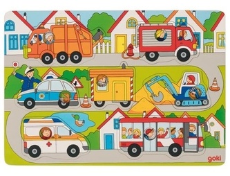 Drevená vkladačka Na ceste