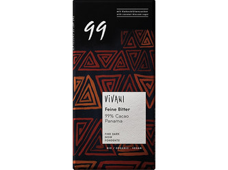 VIVANI Bio hořká čokoláda 99% s kokosovým cukrem VIVANI 80 g