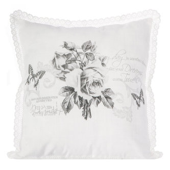 Polštář DAHLIA bílá 45x45 cm MyBestHome