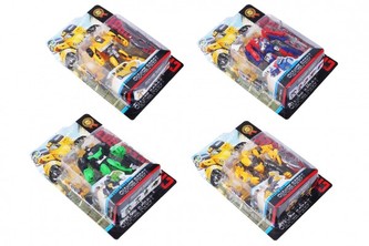 Transformer auto/robot/dinosaurus/drak plast 11cm 3 farby na karte