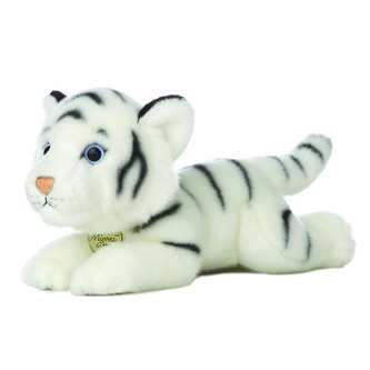 Plyšový sněžný tygr MiYoni ležící  28 cm