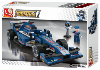 Stavebnice F1 Závodní auto (modré)