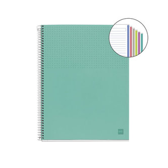 MIQUELRIUS poznámkový blok Nordic NB-6, A4, 120 listů, 90g, linkovaný, PP, transp. zelený