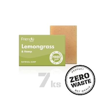 Friendly Soap přírodní mýdlo citronová tráva a konopí 7ks zero waste balení