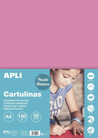 Farebný papier A4 170 g - ružový 50 ks