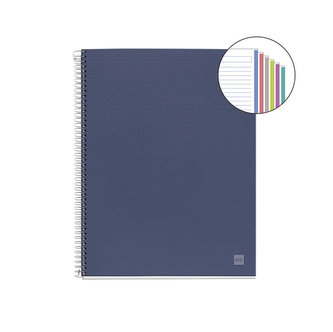 MIQUELRIUS poznámkový blok Nordic NB-6, A4, 120 listů, 90g, linkovaný, PP, transp. modrý