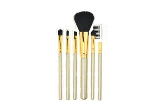 Kozmetické štetce na make-up 6 ks - Trblietavé