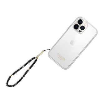 Guess poutko na telefon Heishi Beads černé