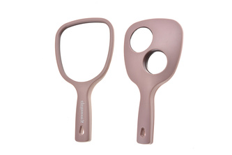 Zrkadlo s rukoväťou - 3x zrkadlo, ružové