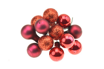 Sklenění dekorační kouličky (1cm) na svazku - Červené