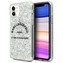 Karl Lagerfeld St.Guillaume Glitter kryt iPhone 11 stříbrný