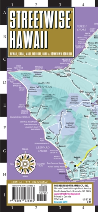Streetwise Map Hawaii - Laminated City Center Street Map of Hawaii
