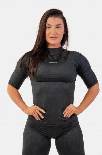 Nebbia dámské tričko Python 416 black L