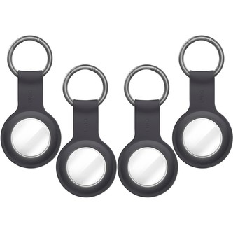 UNIQ Lino Liquid AirTag silikonové pouzdro 4 pack šedé