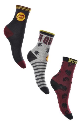 SADA 3 KS PONOŽKY HARRY POTTER - veľkosť 23-26