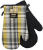 Kuchyňské bavlněné rukavice - chňapky TARTAN žlutá 100% bavlna 19x30 cm Essex