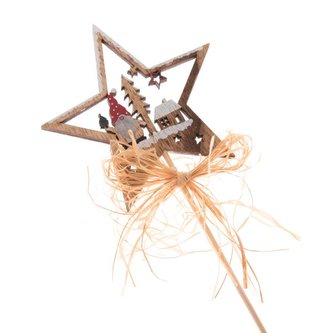 Dřevěná hvězda - zápich, 36/288