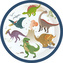 Dinosaurus papierové taniere 8 ks 18 cm