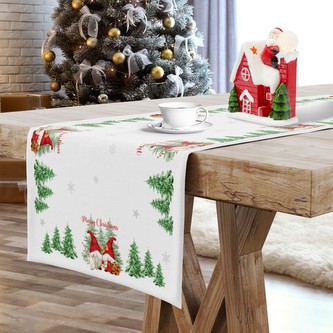 Ubrus - běhoun na stůl GNOM bílá C 40x180 cm Mybesthome Ubrus - běhoun na stůl GNOM bílá C 40x180 cm Mybesthome