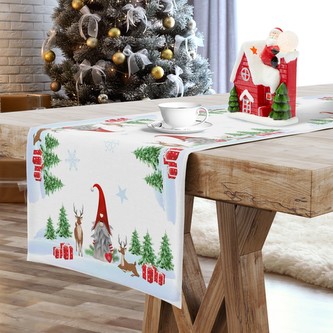 Ubrus - běhoun na stůl GNOM bílá D 40x140 cm Mybesthome