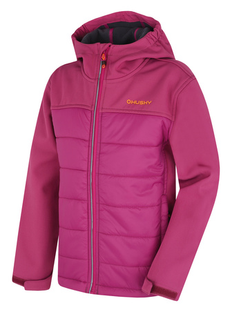Dětská softshell plněná bunda Swany K dark magenta - 122 Dětská softshell plněná bunda Swany K dark magenta - 122