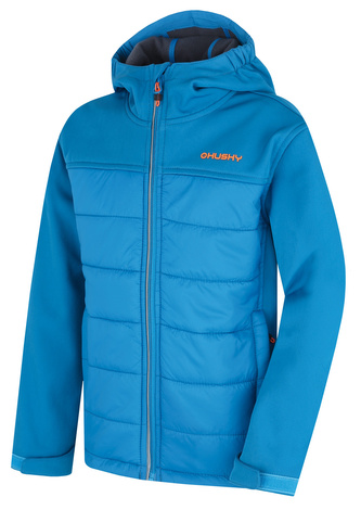 Dětská softshell plněná bunda Swany K blue - 134 Dětská softshell plněná bunda Swany K blue - 134