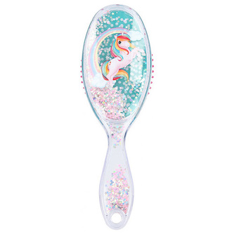 Kartáč na vlasy Ylvi  | ASST, Transparentní, zelený střed