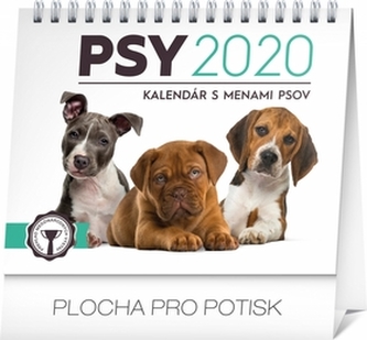 Stolový kalendár Psy – s menami psov 2020