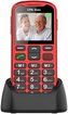 CPA Halo 19 Senior červený s nabíjacím stojanom 2,2" farebný display/ FM rádio/ LTE