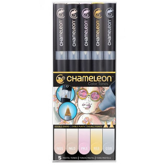 Set Chameleon tónovací fixy, 5ks - pastelové tóny