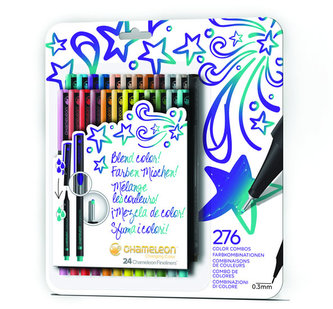 Set Chameleon Fineliner - detailné popisovače, 12ks designer tóny