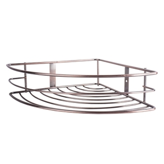 Polička koupelnová rohová 30,5x22,3x7,1cm  AWD1707 měděná