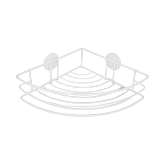 Polička koupelnová rohová bílá 30x22x7,5cm samolepící  AWD1475