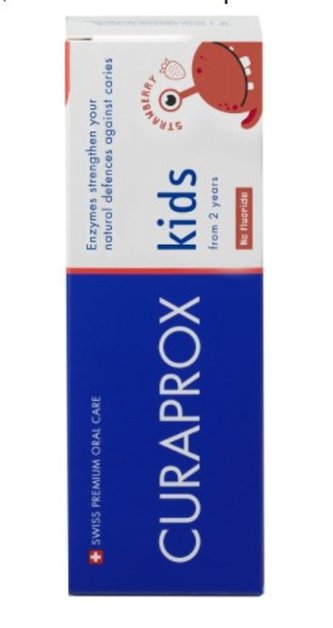 Curaprox Kids dětská zubní pasta 60ml Jahoda bez fluoridu