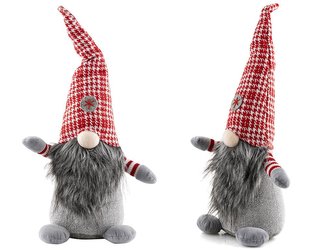 SANTA DEKORACE SEDÍCÍ SKŘÍTEK S PLNOVOUSEM 42CM