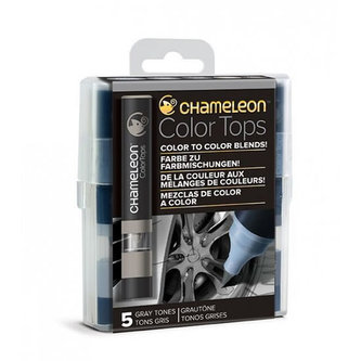 Set Chameleon Color Tops, 5ks - šedé tóny