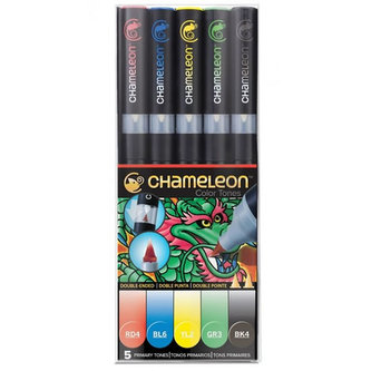 Set Chameleon tónovací fixy, 5ks - základní tóny