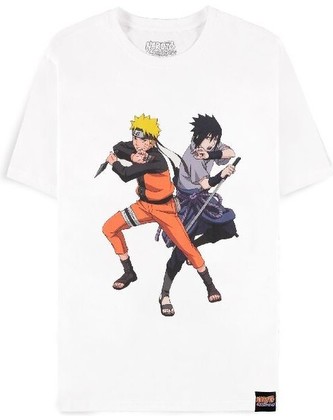 Tričko Naruto Shippuden - Naruto and Sasuke bílé S